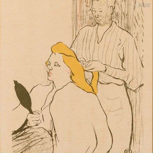 Henri de TOULOUSE-LAUTREC (1864-1901) Le Coiffeur, 1893 Lith...