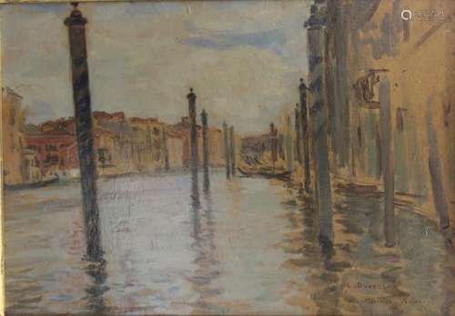 Charles DUVENT (1867-1940) Palais Macenzo. Venise Huile sur ...