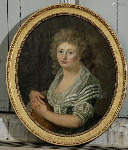 Ecole française du XVIIIème siècle Portrait de femme. Huile ...