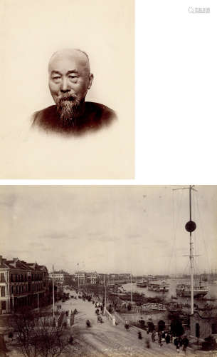 耀华照相馆等 1890s 上海外洋泾浜桥等（5张） 蛋白照片/Albumen Pr...