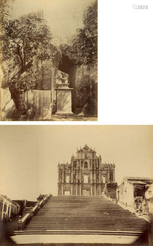 1880-1890s 清末澳门旧影（3张） 蛋白照片/Albumen Print