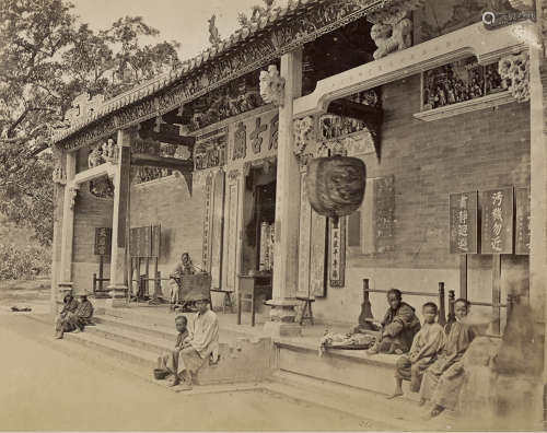 华芳照相馆 1870s 香港天后古庙 蛋白照片/Albumen Print