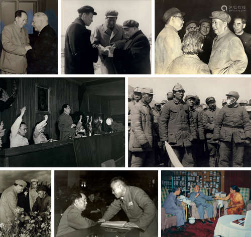 侯波等 1942-1975 毛泽东主席展览照片集锦（23张） 银盐纸基/Gelat...