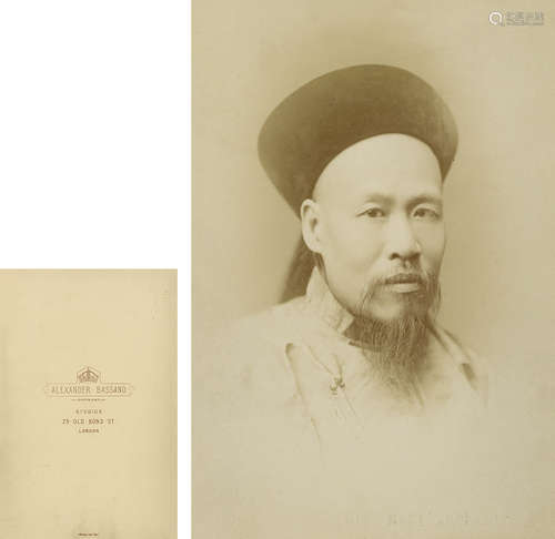 巴萨诺照相馆 1883 曾纪泽橱柜照 蛋白照片/Albumen Print