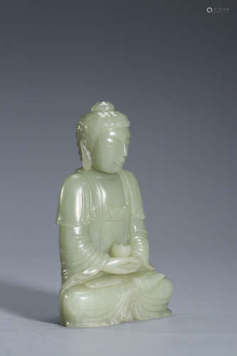 A Hetian Jade Statue Of Shakyamuni