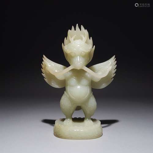 A Hetian Jade Carving Of Garuda