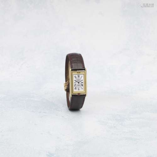 Cartier. A Limited Edition 18K gold manual wind reversible r...