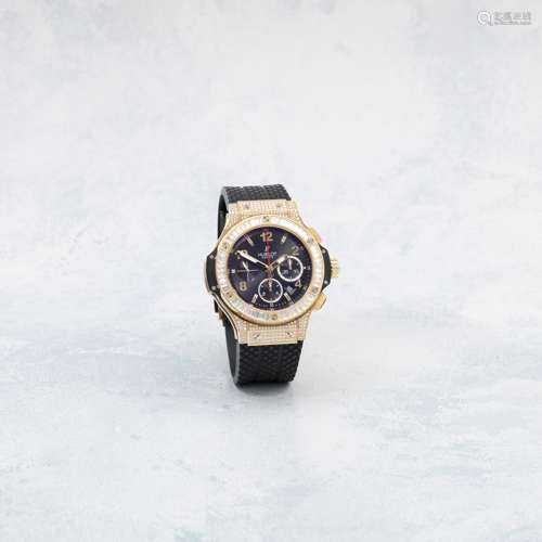 Hublot. An 18K rose gold, titanium, tantal and diamond set a...