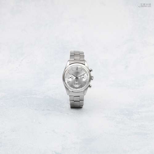 Rolex. A fine stainless steel manual wind chronograph bracel...