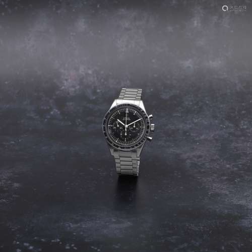 Omega. A stainless steel manual wind chronograph bracelet wa...