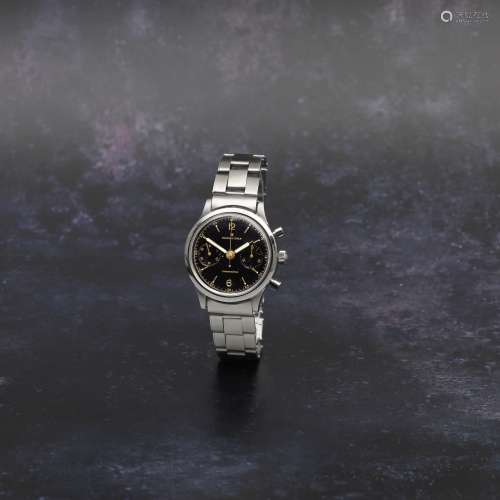 Rolex. A stainless steel manual wind chronograph bracelet wa...