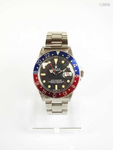 A Gentleman's stainless steel Rolex Oyster Perpetual GMT Mas...