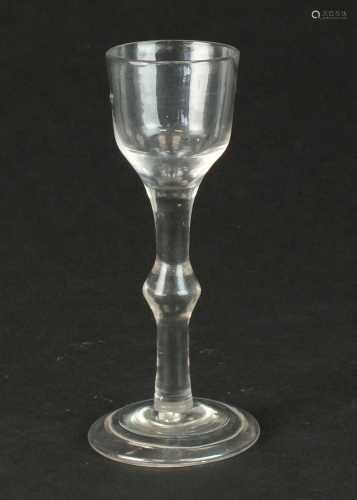 An 18th-century wine glass