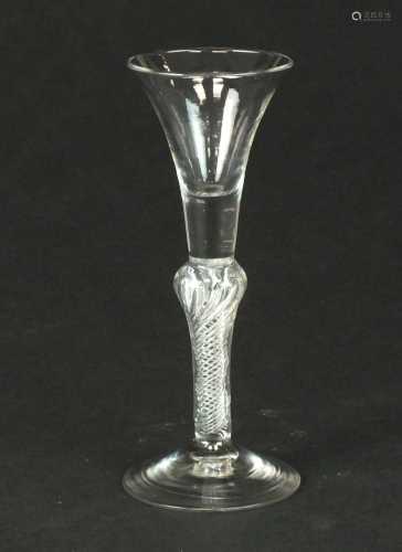 An 18th-century wine glass