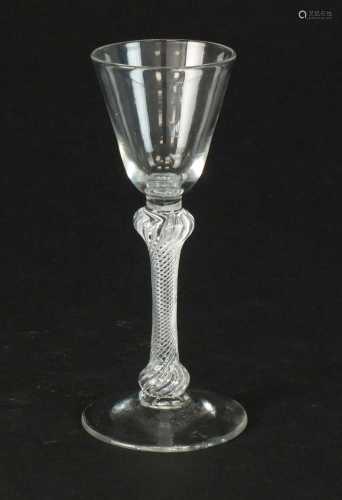 An 18th-century wine glass