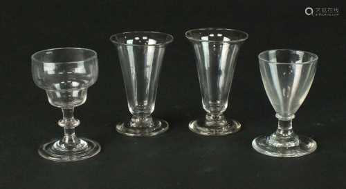 Four George III glasses