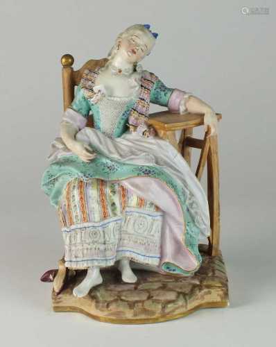 Meissen 'Sleeping Louise' figure, late 19th century