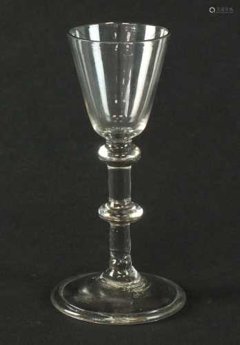 Mid-18th century light baluster wine glass