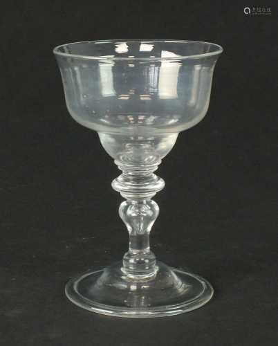 An early 18th-century champagne or sweetmeat glass