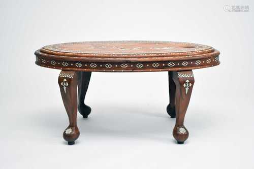 A good, late 19th/early 20th century Indian, teak occasional...