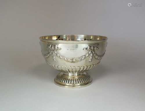 A Victorian silver pedestal bowl