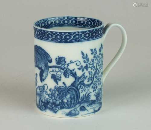 A good Caughley cylindrical mug, circa 1779-88