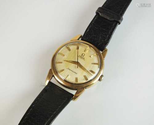 A Gentleman's 9ct gold Omega Seamaster automatic wristwatch