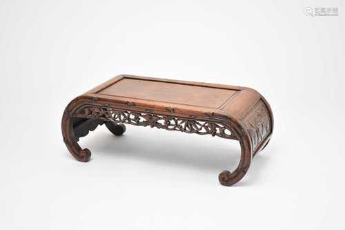 A Chinese rosewood low table, Kang