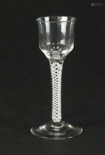 An 18th-century wine glass