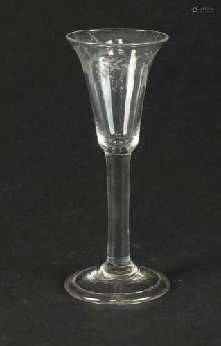 A mid-18th century wine glass