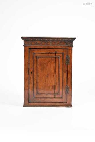 An 18th century and later oak cupboard