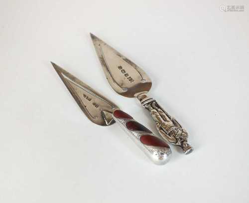 Two silver bookmarks
