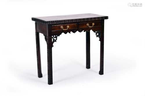 An early George III, Chippendale style, mahogany tea table