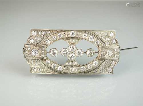 An Art Deco style diamond brooch