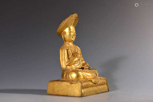 A Gilt Bronze Statue Of Pencha Lama