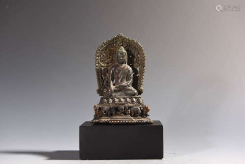 A Bronze Statue Of Shakyamuni
