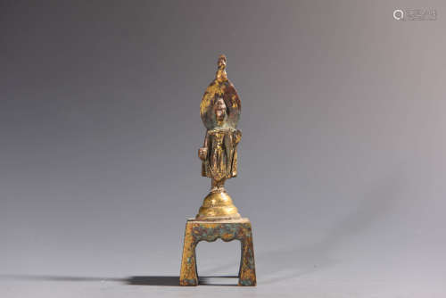 An Archaistic Gilt Bronze Buddha Statue