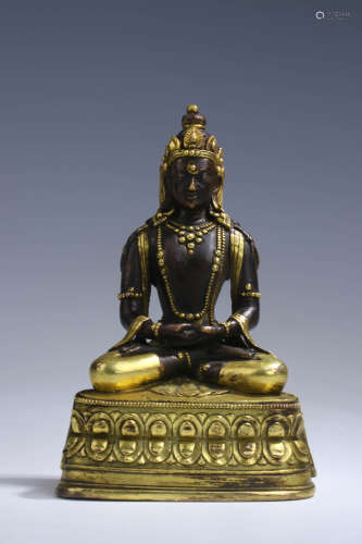 A Gilt Bronze Statue Of Amitayus