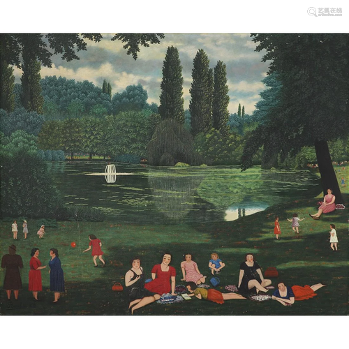 CAMILLE BOMBOIS (1883-1970) LE PARC DE BADEN-BADEN