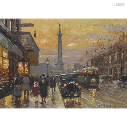 ÉDOUARD CORTÈS (1882-1969) PLACE DE LA BASTILLE VUE DE