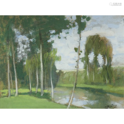 PIERRE-EUGÈNE MONTÉZIN (1874-1946) BORD DE RIVIÈRE