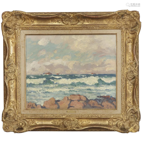 GEORGES D'ESPAGNAT (1870-1950) LA MER APRÈS L'ORAGE,