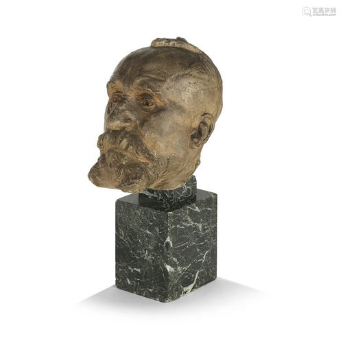 AUGUSTE RODIN (1840-1917) TÊTE DE PIERRE PUVIS DE