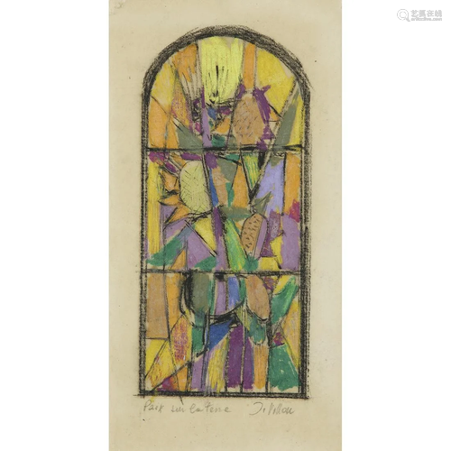 JACQUES VILLON (1875-1963) PAIX SUR LA TERRE Crayon