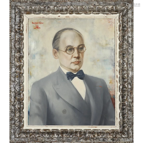 MICAO KONO (1876-1954) PORTRAIT D'HOMME AU NŒUD