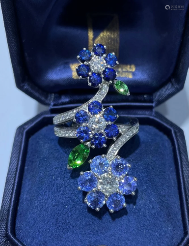 Van Cleef & Arpels Folie des Pres Sapphire Ring Size