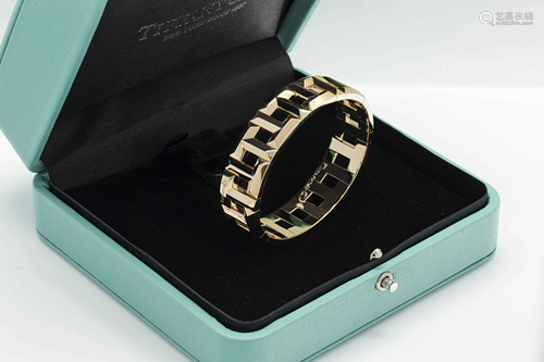 Tiffany & Co. Tiffany T True Hinged Bracelet in 18k