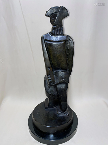 LARGE BRONZE SCULPTURE JACQUIS LIPSHITZ HARLEQUIN