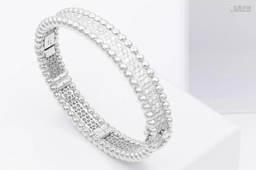 Van Cleef & Arples Perlée 18K 3.37TCW Diamond Bracelet