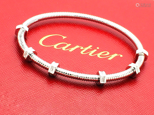 Cartier Ecrou De Diamond 8k White Gold Bracelet